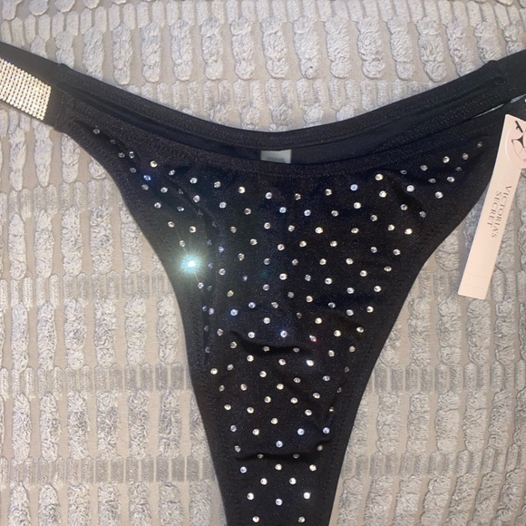 Victoria's Secret Black Sparkle Thong - Picture 2 of 7